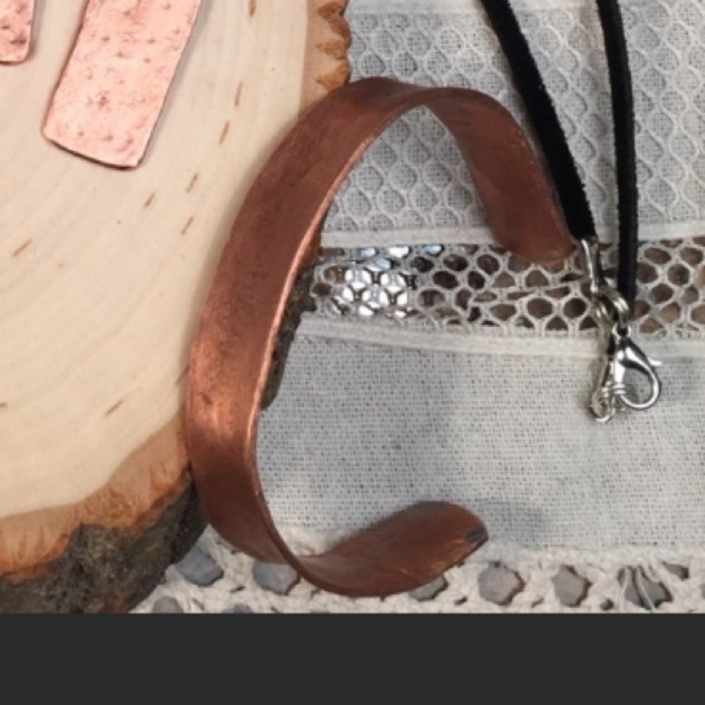 Handmade Copper Bracelet cuff bracelet small/med - Picture 6 of 8